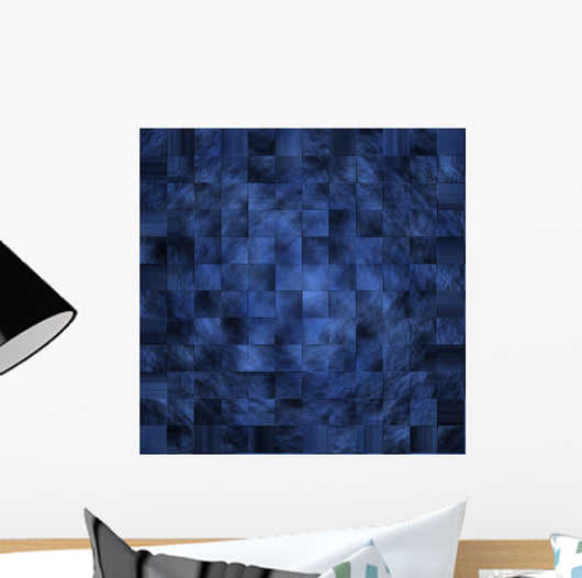 Blue Brick Wall Decal