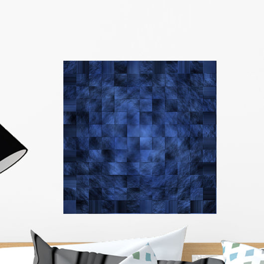 Blue Brick Wall Decal