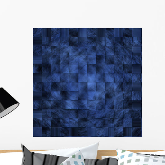 Blue Brick Wall Decal