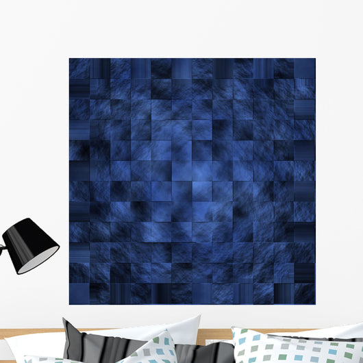 Blue Brick Wall Decal