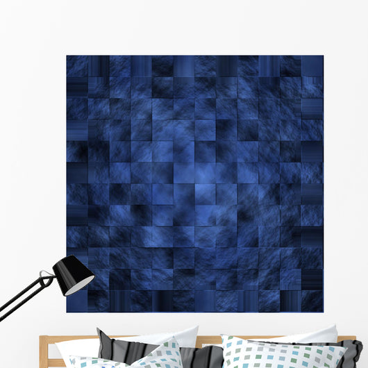 Blue Brick Wall Decal