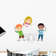 Kids Brushing Tooth Wall Decal