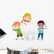 Kids Brushing Tooth Wall Decal