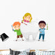 Kids Brushing Tooth Wall Decal