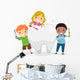 Kids Brushing Tooth Wall Decal