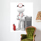 Medic With Computer Tower Wall Decal