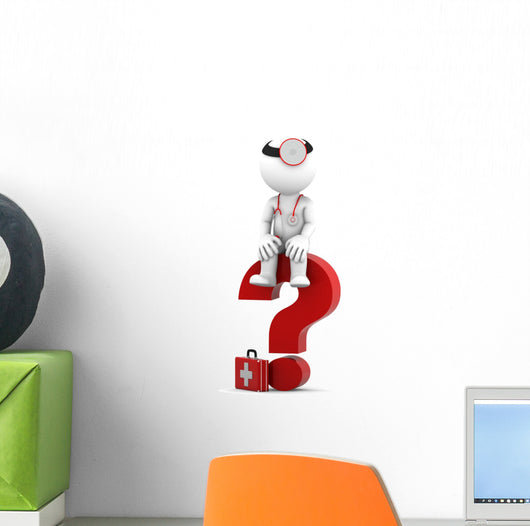 Medic Sitting Question Mark Wall Decal