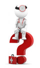 Medic Sitting Question Mark Wall Decal
