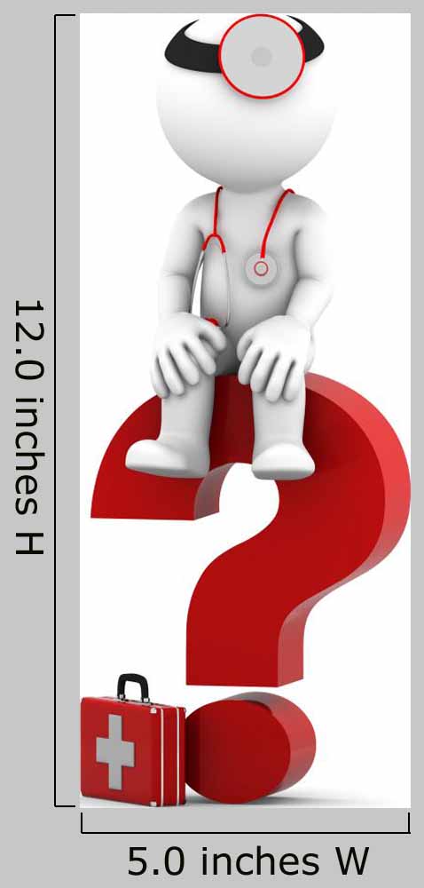 Medic Sitting Question Mark Wall Decal