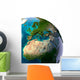 Realistic Planet Earth with natural water Wall Decal