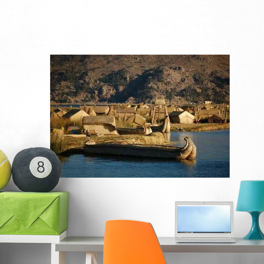 Reed Boats Titicaca Lake Wall Decal
