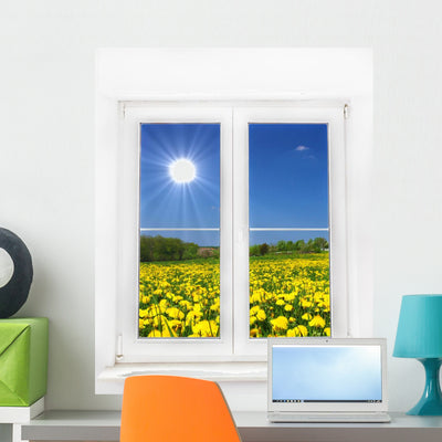 Spring Window shown on a wall