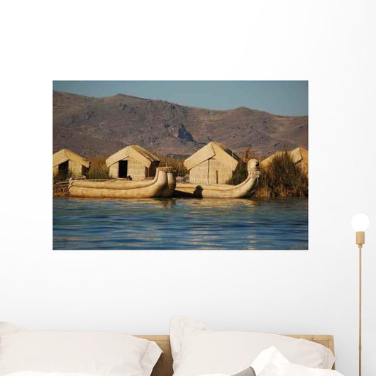 Reed Houses Lake Titicaca Wall Decal