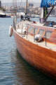detail from luxurius wooden sailing yacht at marina Wall Mural