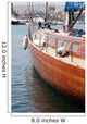 detail from luxurius wooden sailing yacht at marina Wall Mural