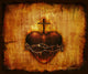 Sacred Heart Parchment Wall Mural