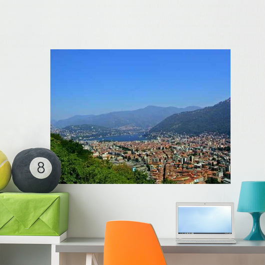 Como City From Baradello Wall Decal