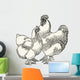 Hen and Rooster of Cochin Wall Decal