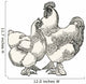 Hen and Rooster of Cochin Wall Decal