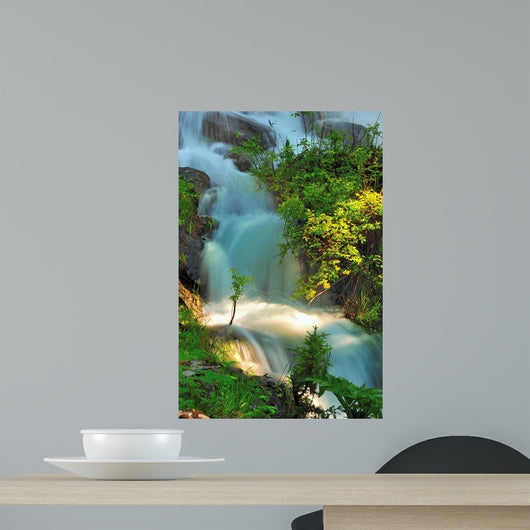 Mountain River Flows among Wall Mural