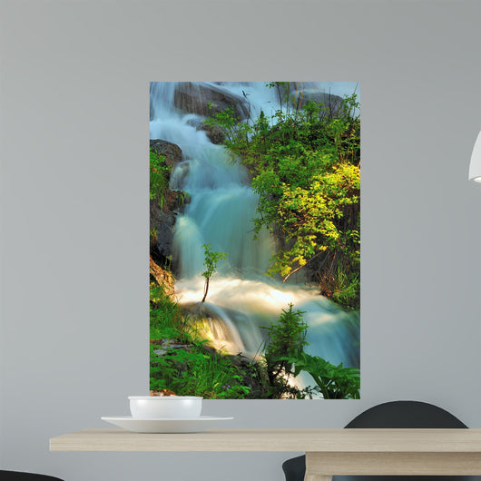 Mountain River Flows among Wall Mural