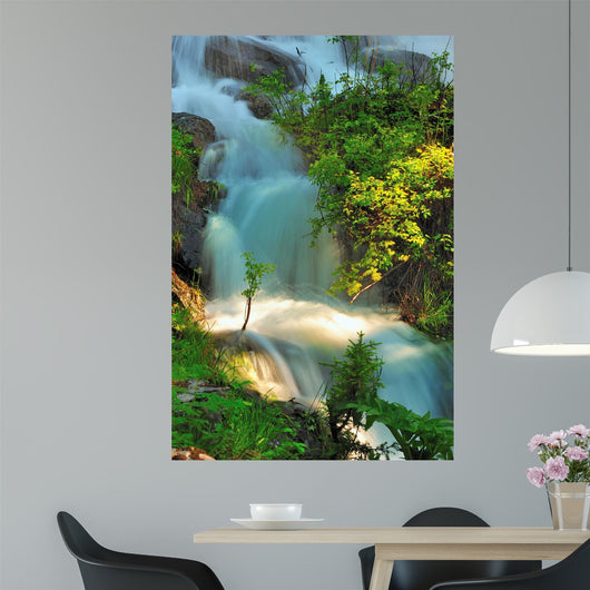 Mountain River Flows among Wall Mural