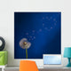 Dandelion and Flying Seeds Heart Shape Wall Mural