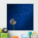 Dandelion and Flying Seeds Heart Shape Wall Mural