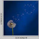 Dandelion and Flying Seeds Heart Shape Wall Mural