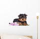 Yorkshire Terrier Puppy and Flowers Wall Decal