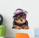 Yorkshire Terrier Puppy Wearing a Hat Wall Decal