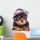 Yorkshire Terrier Puppy Wearing a Hat Wall Decal