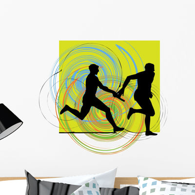 Running Men shown on a wall