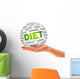 Hand Holding Diet 3D Wall Decal