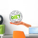 Hand Holding Diet 3D Wall Decal
