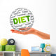 Hand Holding Diet 3D Wall Decal