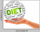 Hand Holding Diet 3D Wall Decal