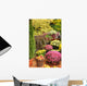 Balcony With Autumn Flowers Wall Mural