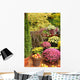Balcony With Autumn Flowers Wall Mural