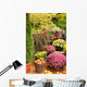 Balcony With Autumn Flowers Wall Mural