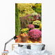Balcony With Autumn Flowers Wall Mural