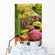 Balcony With Autumn Flowers Wall Mural