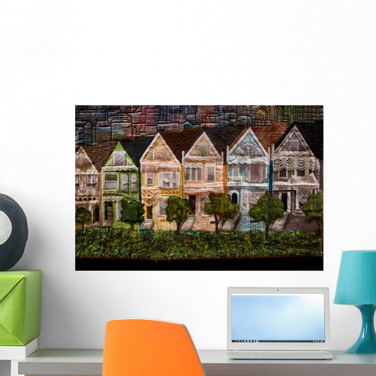 Decorative box with patchwork Wall Mural
