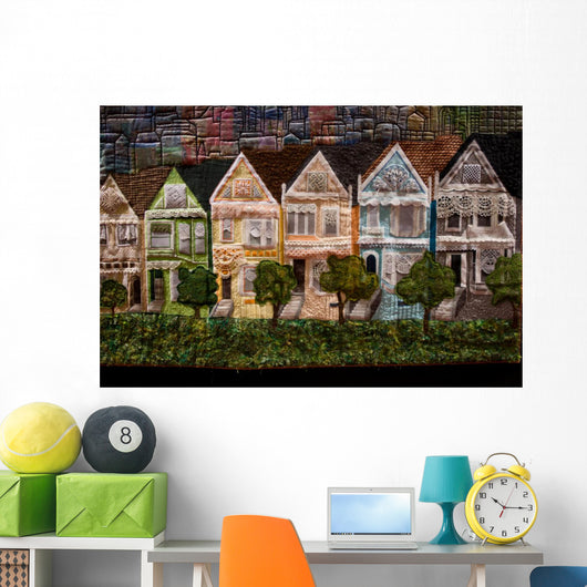Decorative box with patchwork Wall Mural