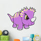 Tough Cute Dinosaur Animal Vector Illustration Art Wall Decal