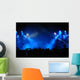 Cheering crowd at concert, musicians on the stage Wall Mural