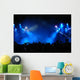 Cheering crowd at concert, musicians on the stage Wall Mural