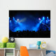 Cheering crowd at concert, musicians on the stage Wall Mural