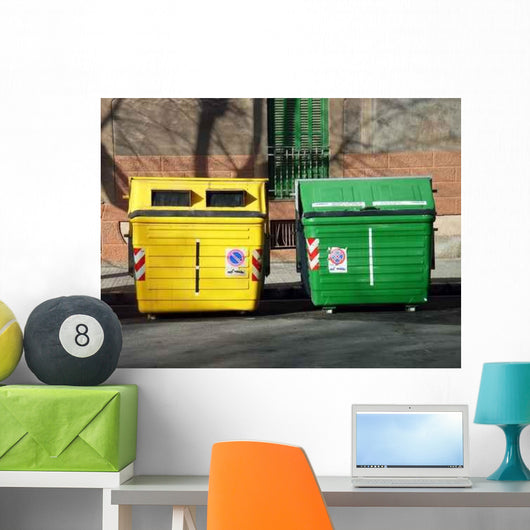 Garbage Containers Used Majorca Wall Decal