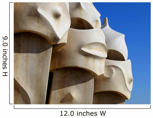 Chimnies on the roof of Gaudi's La Pedrera in Barcelona, Spain Wall Mural